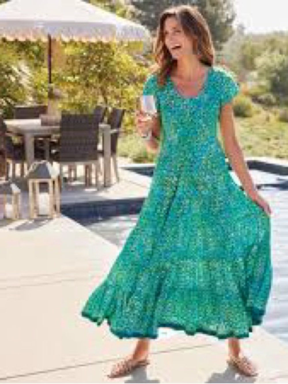 Soft Surroundings Mariana Tiered Maxi Dress